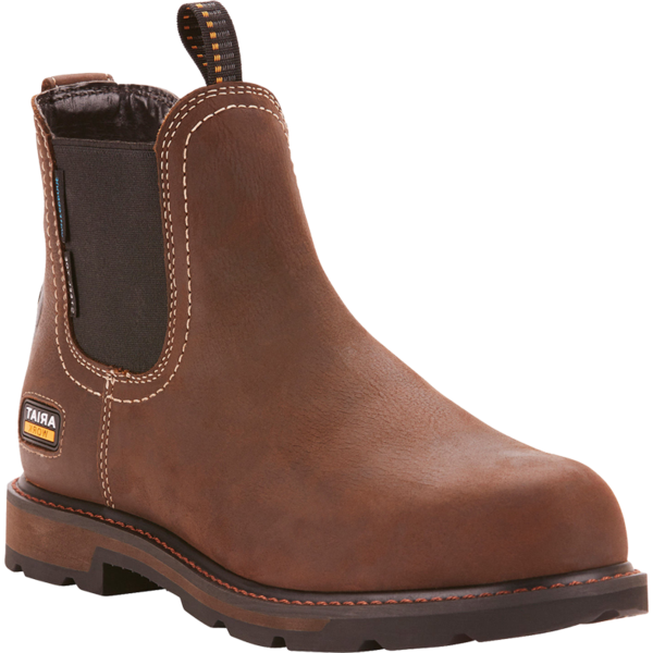 Stivali Da Lavoro ARIAT Groundbreaker Chelsea - Uomo, Pelle, Punta In Acciaio, Antinfortunistici, Marrone Scuro, Taglia 45 EU